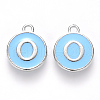 Platinum Plated Alloy Enamel Charms ENAM-S118-04O-P-1