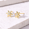 Elegant S925 Sterling Silver Clear Cubic Zirconia Flower Stud Earrings VV4671-4-1