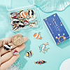 SUNNYCLUE 24Pcs 6 Styles Alloy Enamel Pendants ENAM-SC0005-69-3