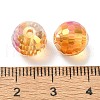 Full Rainbow Plated Glass Beads X-EGLA-P059-02B-FR02-3