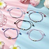 Glass Seed Beaded Braided Beads Bracelets for Women BJEW-MZ00122-1