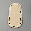 Oval PU Leather Knitting Crochet Bags Nail Bottom Shaper Pad PURS-WH0001-62B-2