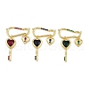 Brass Micro Pave Cubic Zirconia Pendants KK-H072-17G-1
