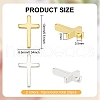 BENECREAT 20Pcs 2 Colors Brass Tiny Cross Charms KK-BC0012-55-2