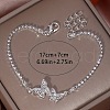 Double Butterfly Alloy Full Crystal Rhinestone Link Anklets for Women FS-WG3250F-01-3
