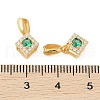 925 Sterling Silver Micro Pave Cubic Zirconia Peg Bails Pendants STER-B004-04G-02-3