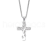 201 Stainless Steel Pendant Necklaces for Man NJEW-Q336-03A-P-1