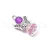 Transparent Glass Pendants PALLOY-JF03579-4