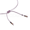Glass Imitation Pearl & Seed Braided Bead Bracelets WO2637-12-3