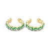Brass Enamel Cuff Earrings KK-P205-19G-2