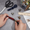 4Pcs 4 Styles Outdoor EDC Tool Brass Parachute Rope European Beads FIND-FG0003-73-3