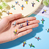 21Pcs Angel Glass Pendants PALLOY-TAC0129-6