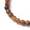 Natural Tiger Eye Stretch Bracelets BJEW-JB11962-01-4