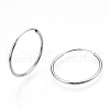 Anti-Tarnish Rhodium Plated 925 Sterling Silver Earring Hoop X-STER-T007-113P-3