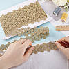 HOBBIESAY 5 Yards Metallic Yarn Flower Lace Trim Ribbons SRIB-HY0001-07C-5