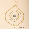 Word Love Alloy Pendant Necklaces & Link Bracelets Sets for Women FS-WG51D27-01-3