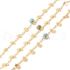 Natural Turquoise Column Beaded Chains CHC-K012-02G-07-1