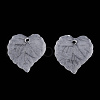 Transparent Frosted Acrylic Leaf Charms FACR-ZX003-01F-2