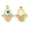 Brass Cubic Zirconia Pendants KK-K338-01G-04-2