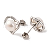 Mother's Day Jewellery 925 Sterling Silver Heart Stud Earrings EJEW-C115-06P-2