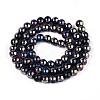 Electroplate Opaque Glass Beads Strands GLAA-T032-P6mm-AB01-2