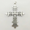 Vintage Baroque Style Alloy Crystal AB Rhinestone Cross Pendant Necklaces NR4788-4