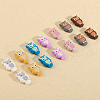 CHGCRAFT 14Pcs 7 Colors Owl Food Grade Eco-Friendly Silicone Focal Beads SIL-CA0003-09-6