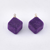 Flocky Acrylic Pendants FIND-T046-30-10-2