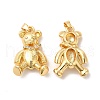 Rack Plating Brass Micro Pave Cubic Zirconia Pendants KK-B068-10G-1