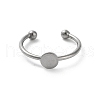 Adjustable 304 Stainless Steel Finger Rings Components STAS-K278-04A-P-2