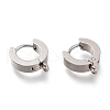 Tarnish Resistant 201 Stainless Steel Huggie Hoop Earrings Findings STAS-A167-01C-P-1