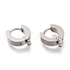 201 Stainless Steel Huggie Hoop Earrings Findings STAS-A167-01C-P-1