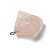 Raw Rough Natural Rose Quartz Pendants G-A028-01D-4