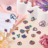 24Pcs 12 Style Rainbow Color Alloy Pendants FIND-TA0003-91-5