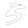 304 Stainless Steel Slider Necklace Makings AJEW-JB01258-02-1