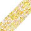 Gradient Color Electroplate Glass Bead Strands X1-GLAA-E042-02D-1