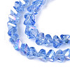 Electroplate Transparent Glass Beads Strands GLAA-N021-4mm-03-3