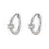 Vintage Elegant 925 Silver Cubic Zirconia Hoop Earrings AU2910-2-1