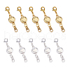 10 Sets 2 Colors Zinc Alloy Magnetic Clasps PALLOY-CJ0001-140-3