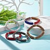 Bling Polymer Clay Rhinestone Curved Tube Beads Stretch Bracelet for Women BJEW-JB07490-2