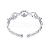 Non-Tarnish 304 Stainless Steel Ring Wrap Open Cuff Ring RJEW-T023-74P-2