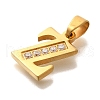 Ion Plating(IP) 304 Stainless Steel Rhinestone Pendants STAS-U035-01G-Z-2