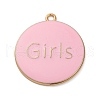 Alloy Enamel Pendants ENAM-M009-02C-03G-1