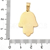 304 Stainless Steel Rhinestone Pendants STAS-S163-29G-02-3