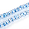 Luminous Handmade Silver Foil Glass Beads Strands FOIL-N029-02B-08-1