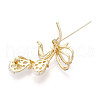 Flower Alloy Brooch JEWB-C037-33B-G-2