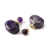 Natural Amethyst Perfume Bottle Pendants G-L623-07G-05-2