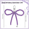 10Pcs 10 Colors Bowknot Acrylic Pendant Decoration HJEW-PH01952-2