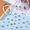 SOFPLATE 240Pcs 8 Styles Tibetan Style Alloy Flower Beads Caps FIND-SP0001-66-4