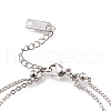 304 Stainless Steel Multi-strand Bracelets STAS-D152-04P-9